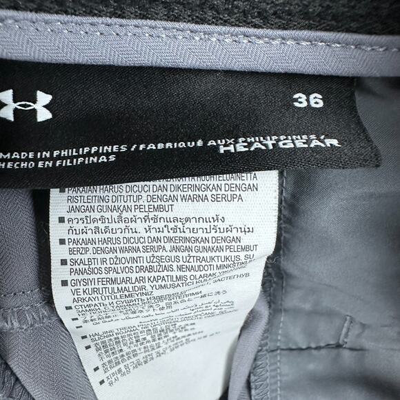 Under Armour Shorts Mens 36 Gray Lightweight Performance Chino HeatGear READ - Picture 10 of 11